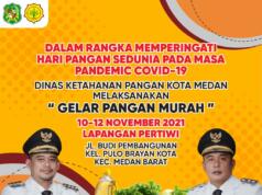 Hari Pangan Sedunia, Dinkes Kota Medan Gelar Pangan Murah 10-12 November 2021 Hari Pangan Sedunia, Dinkes Kota Medan Gelar Pangan Murah