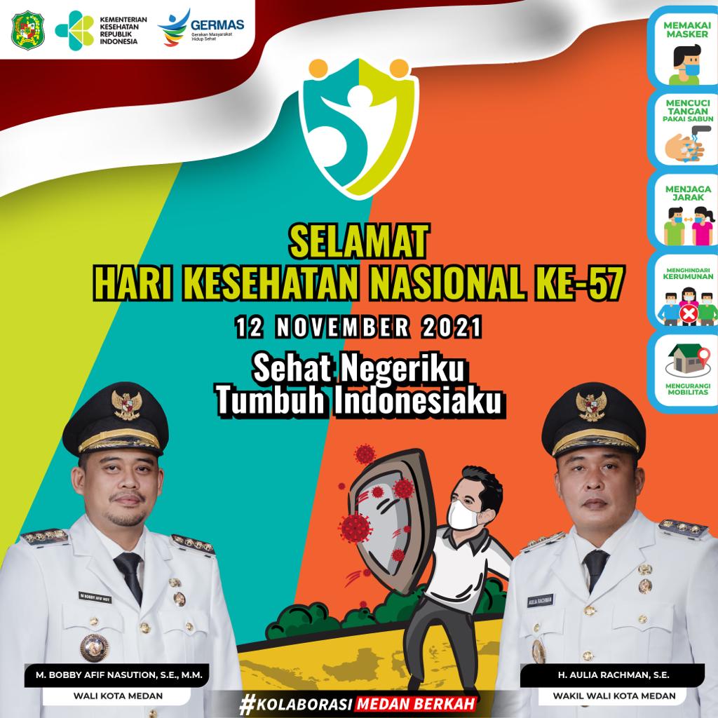 Pemerintah Kota Medan Mengucapkan Selamat Hari Kesehatan Nasional ke-57 12 November 2021