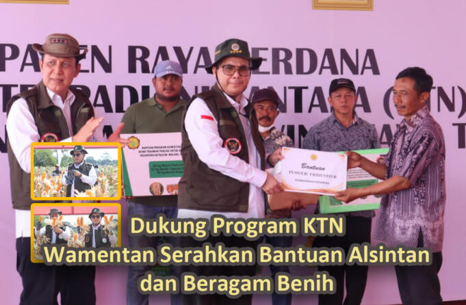 Dukung Program KTN, Wamentan Serahkan Bantuan Alsintan dan Beragam Benih