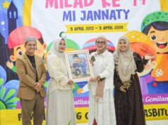 Ketua PKK Belia Hasbi Jayabaya Pada Milad Ke 14 MI Jannaty Raih LCA 2026 “Kartini Of The Year”