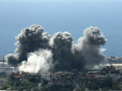 Serangan Udara Besar Israel Hantam Beirut, Ratusan Lokasi Dibombardir dalam 10 Menit Asap mengepul di atas kawasan permukiman setelah serangan Israel di Beirut, Lebanon pada 8 April 2026. ANTARA/Houssam Shbaro/Anadolu/pri.