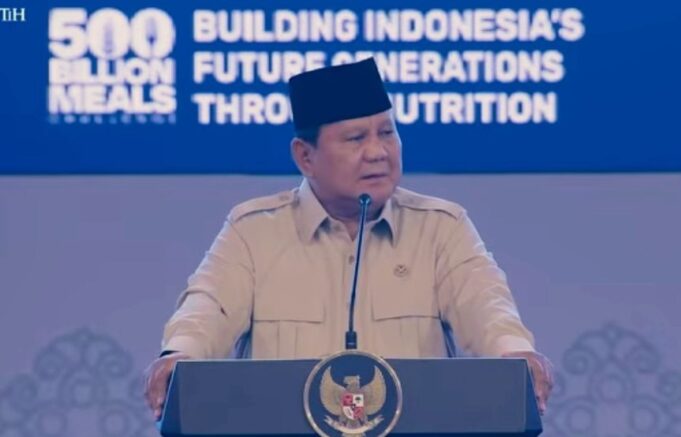 Presiden Prabowo dalam acara Building Indonesia's Future Generations Through Nutrition di Sentul International Convention Center (SICC)